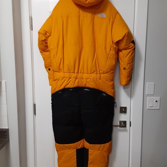 NEW NORTH FACE HIMALAYAN SUMMIT SERIES WIND STOPPER SNOWSUIT 800 DOWN ORANGE - Picture 2 of 6